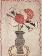 The flowers insert the vase Marie Laurencin